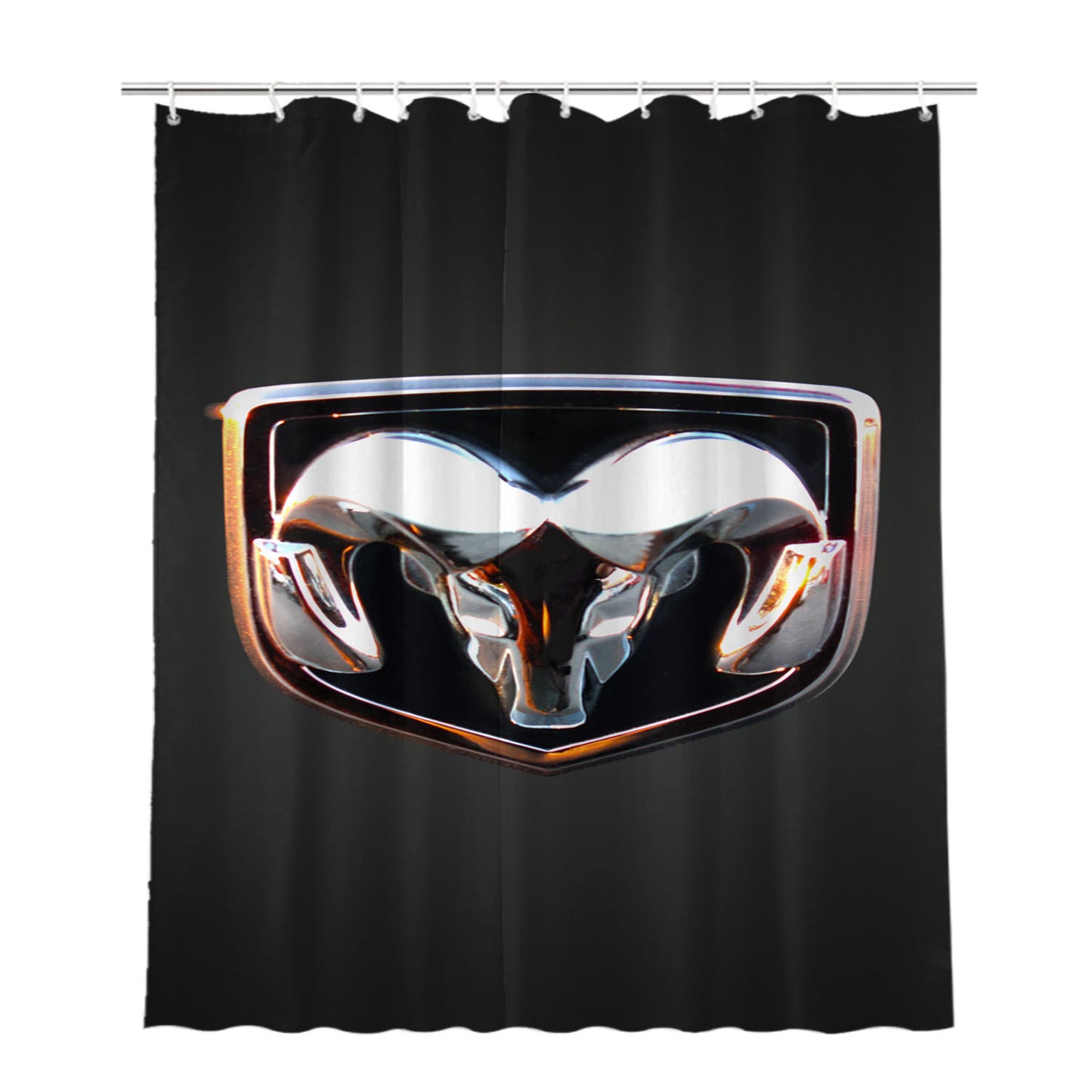 Dodge Ram Logo Bathroom Shower Curtain Fabric Waterproof | 66 X 72 Inch
