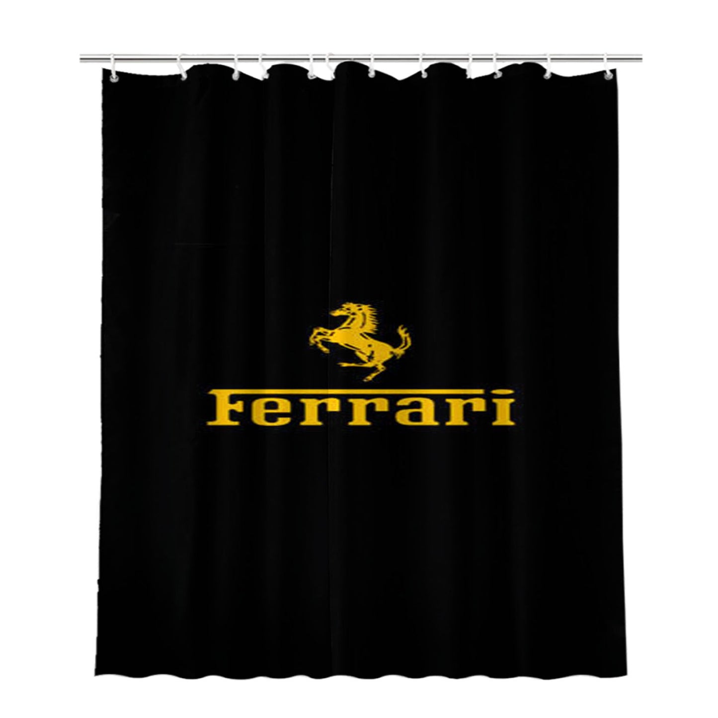 Ferrari Horse Bathroom Shower Curtain Fabric Waterproof | 66 X 72 Inch