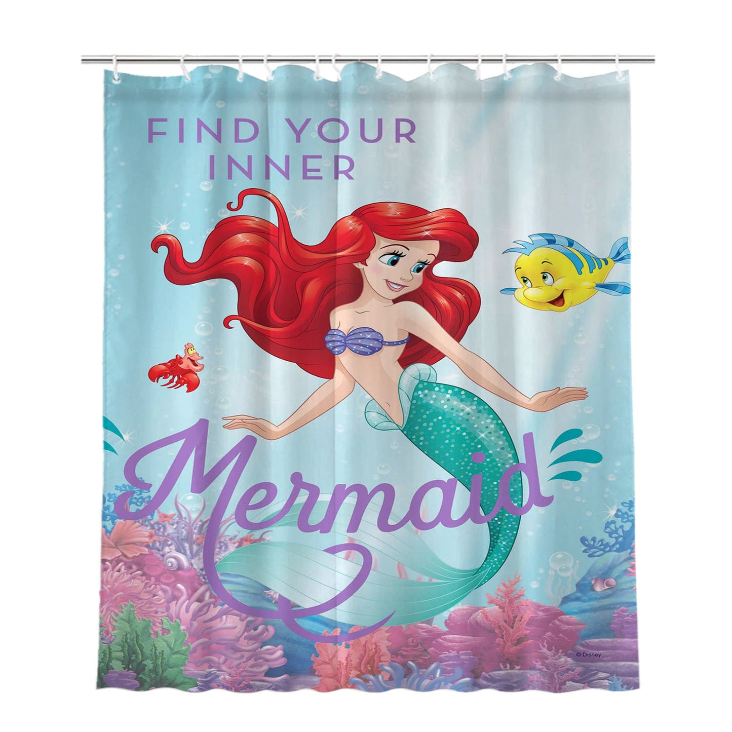 Find Your Inner Mermaid Bathroom Shower Curtain Fabric Waterproof | 66 X 72 Inch