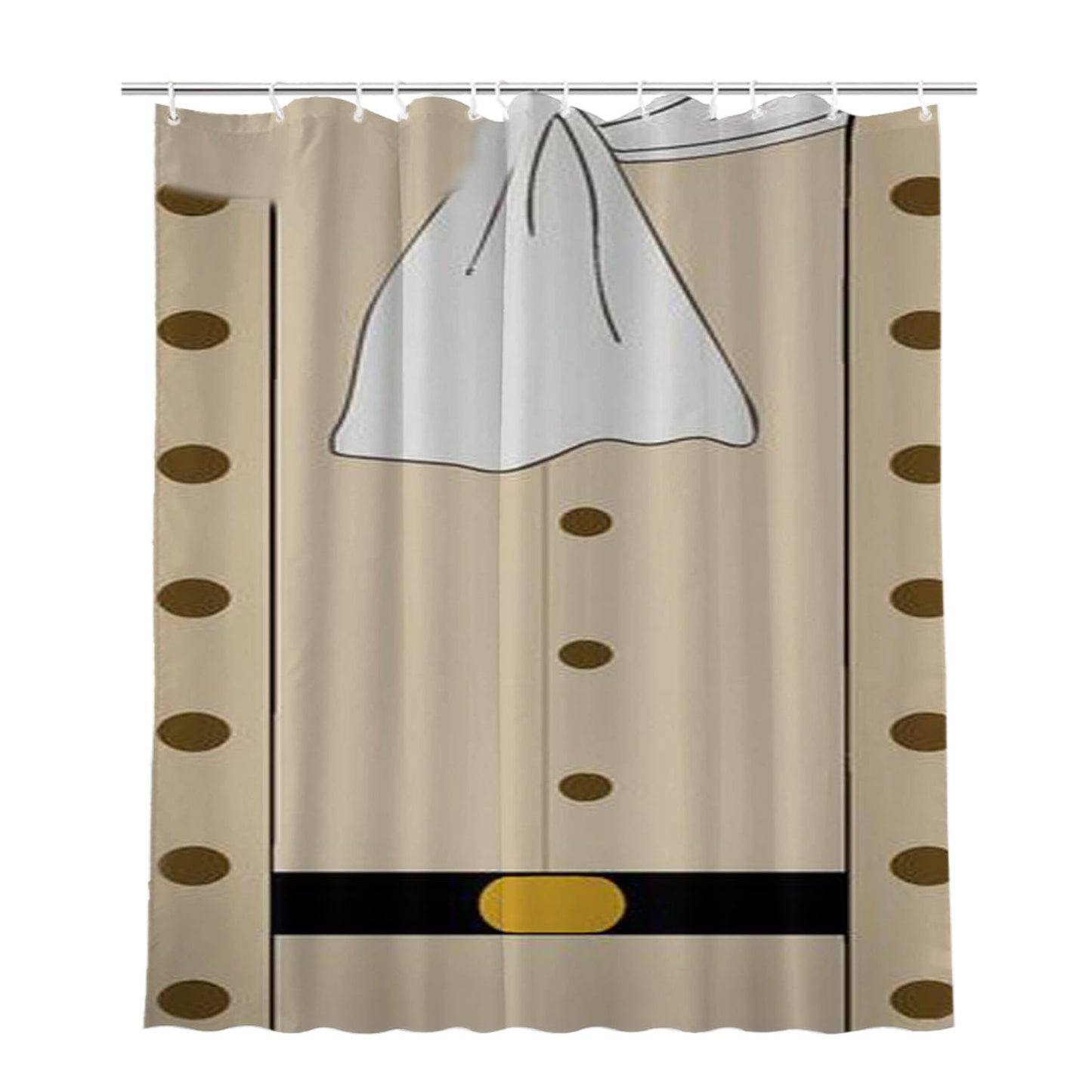 Hamilton Clothes Bathroom Shower Curtain Fabric Waterproof | 66 X 72 Inch