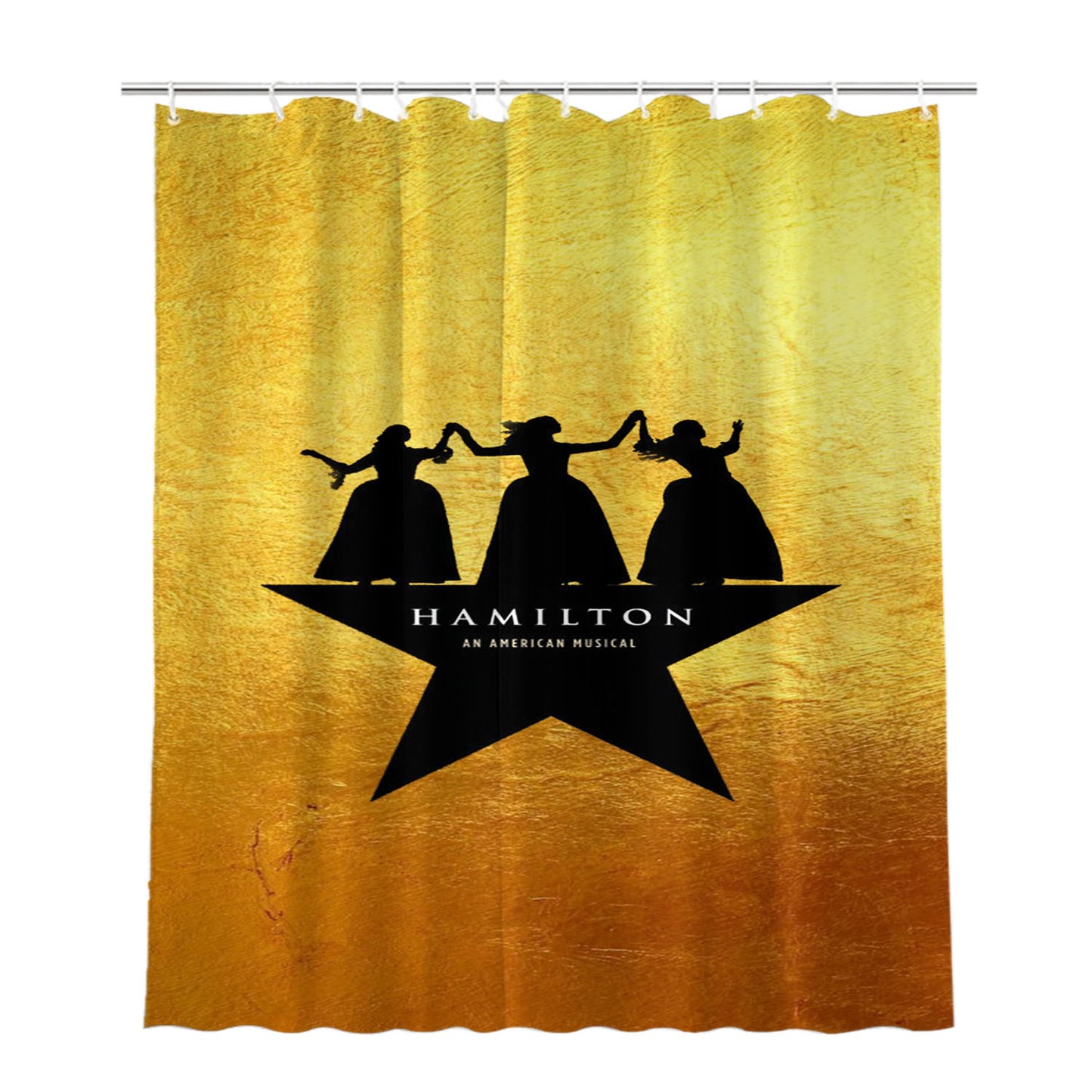 Hamilton Schuyler Sisters Bathroom Shower Curtain Fabric Waterproof | 66 X 72 Inch