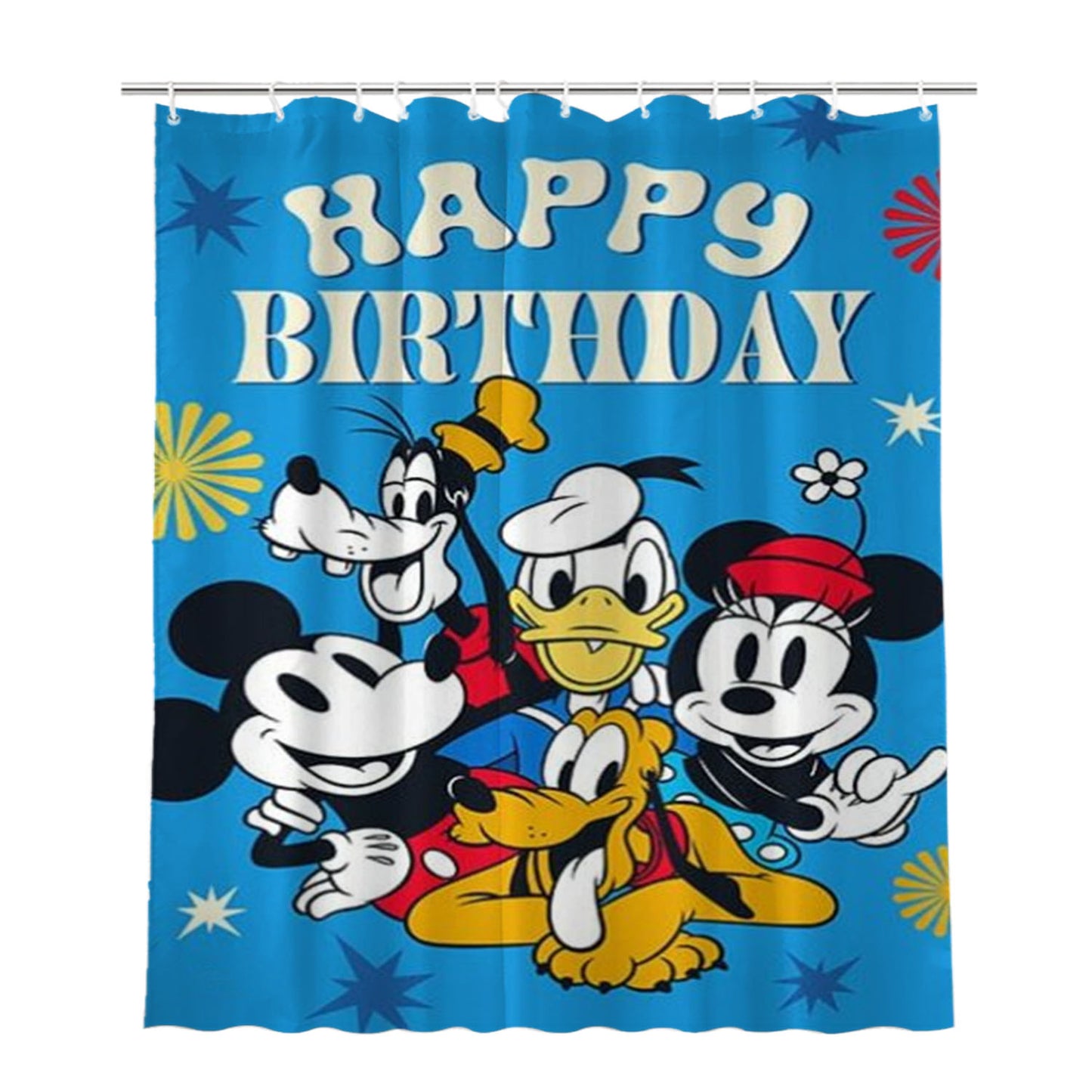 Happy Birthday Gang Bathroom Shower Curtain Fabric Waterproof | 66 X 72 Inch