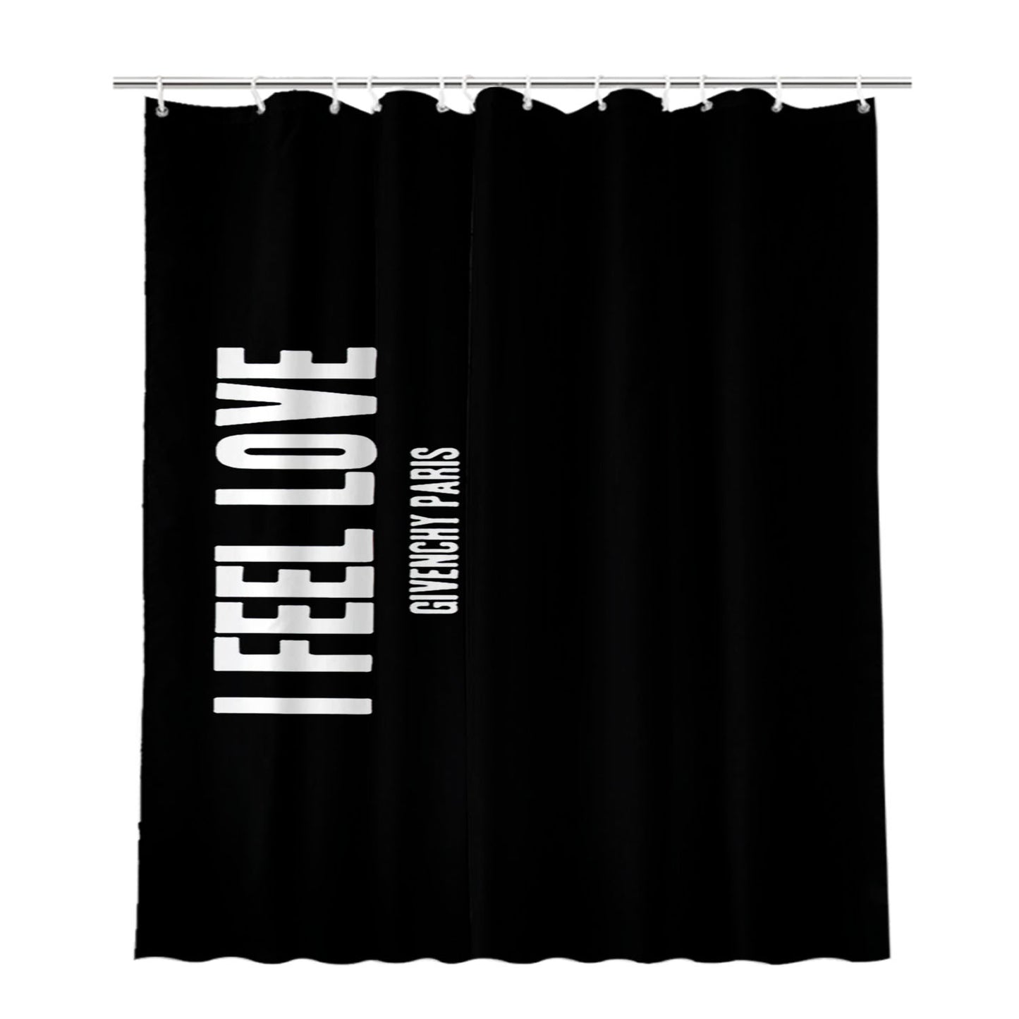 I Feel Love Givenchy Paris Wallet Bathroom Shower Curtain Fabric Waterproof | 66 X 72 Inch