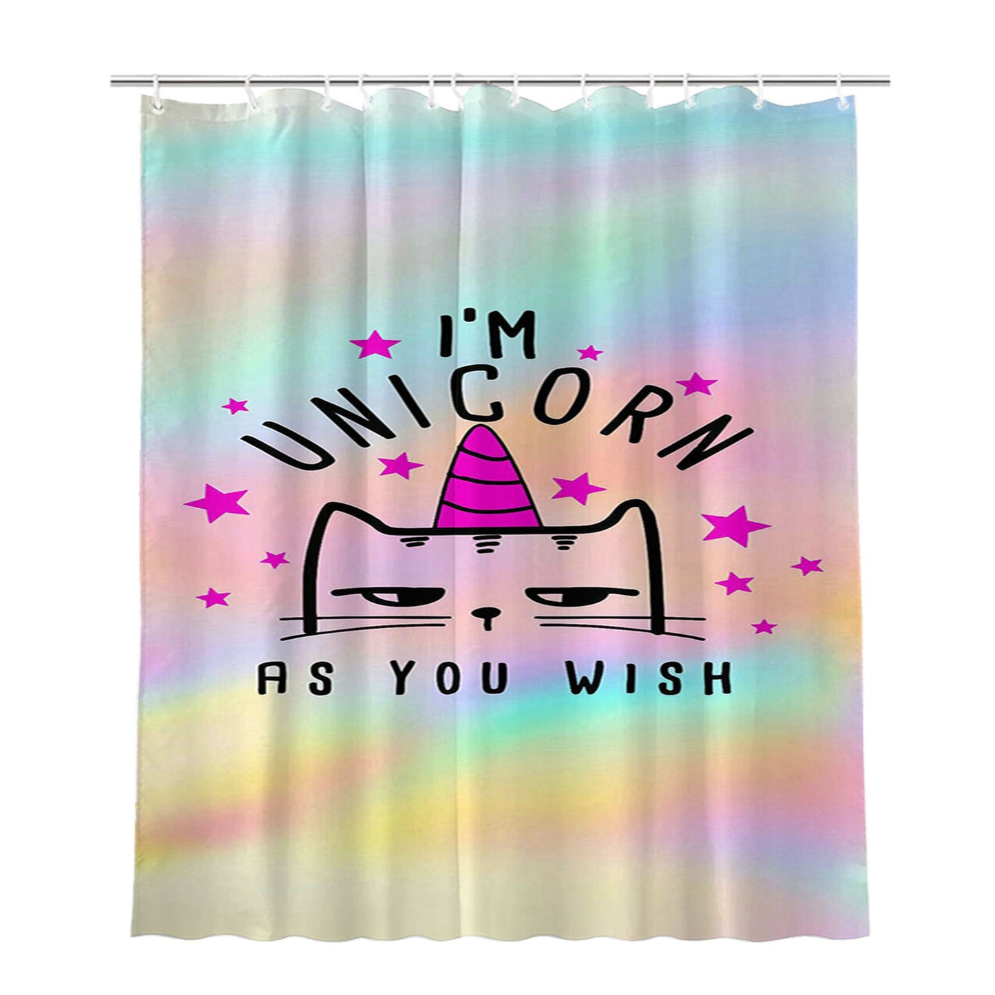 I'M Unicorn As You Wish Bathroom Shower Curtain Fabric Waterproof | 66 X 72 Inch