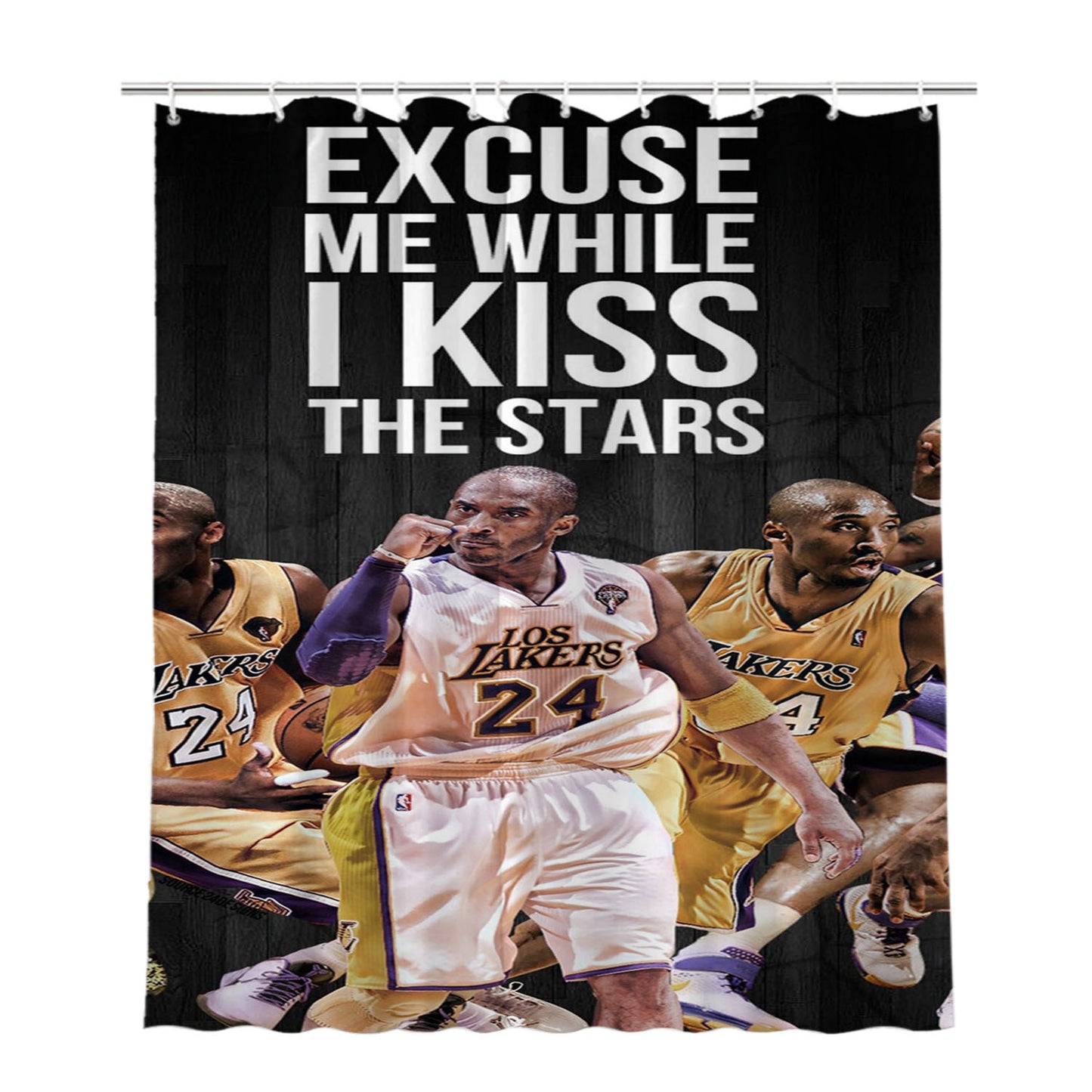 Kobe Bryant 30 Quote Bathroom Shower Curtain Fabric Waterproof | 66 X 72 Inch