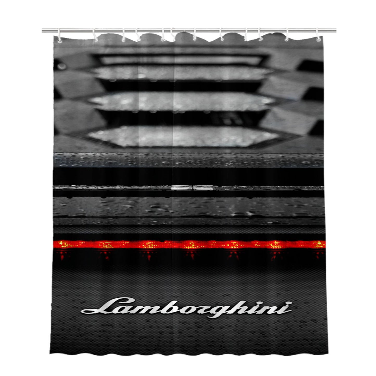 Lamborghini Bathroom Shower Curtain Fabric Waterproof | 66 X 72 Inch