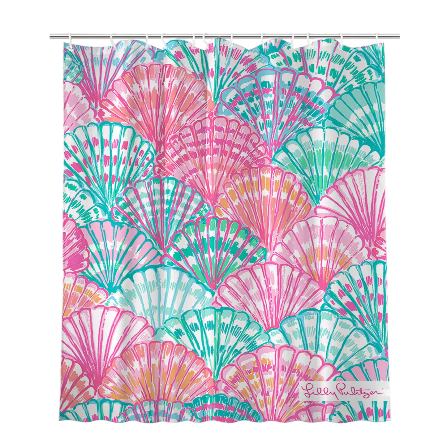 Lilly Pulitzer Oh Shello Bathroom Shower Curtain Fabric Waterproof | 66 X 72 Inch