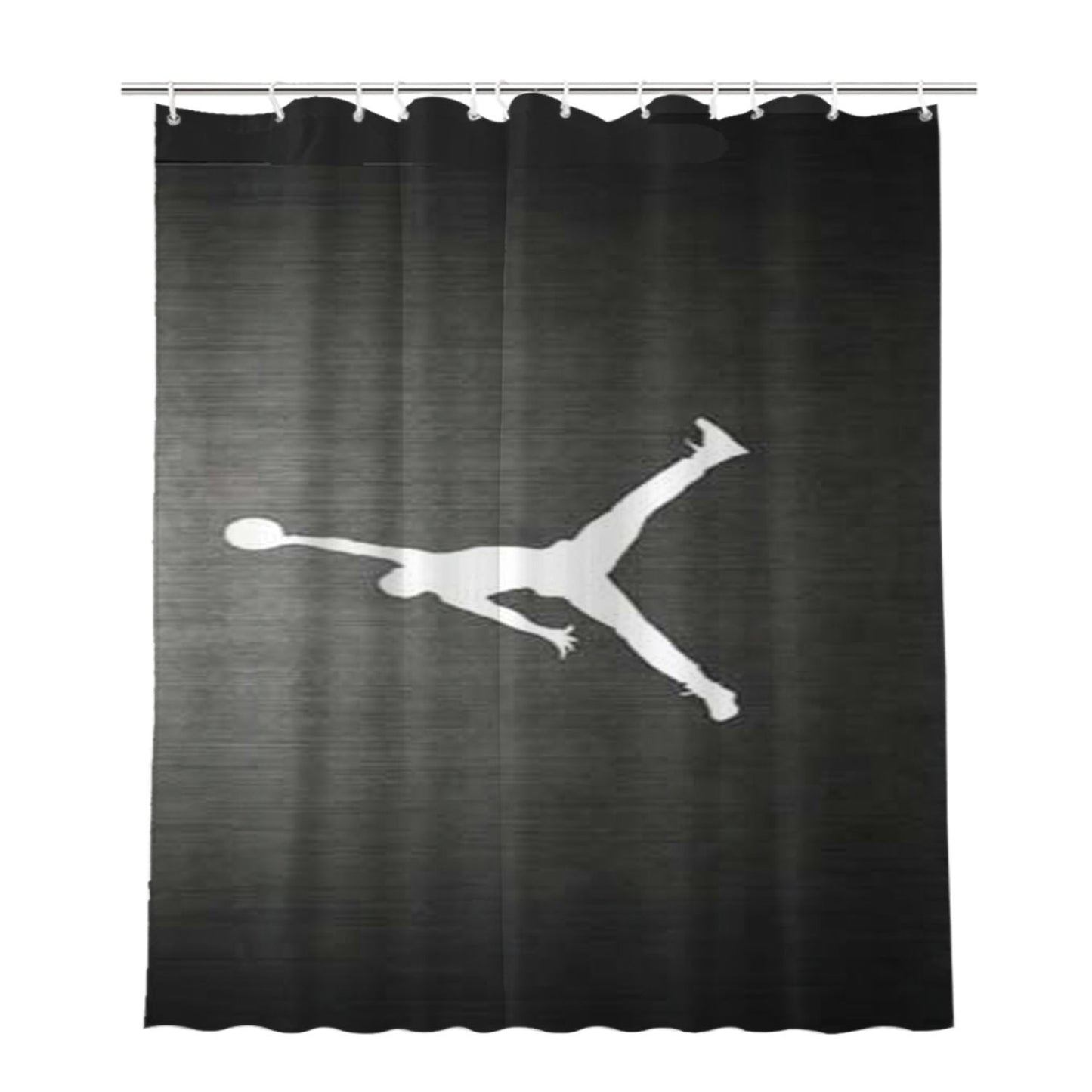 Michael Jordan Air Logo Grain Bathroom Shower Curtain Fabric Waterproof | 66 X 72 Inch