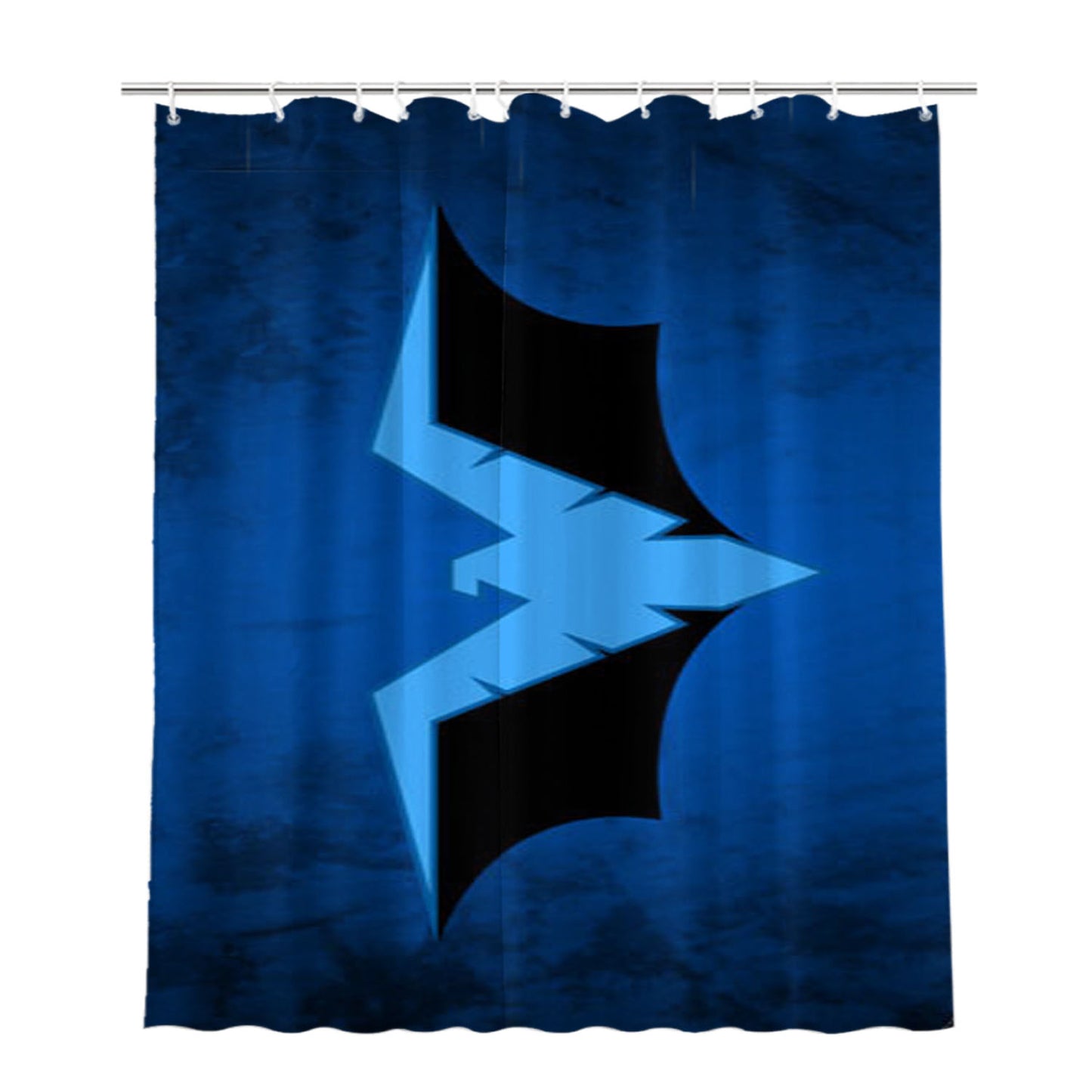 Nightwing Batman Logo Bathroom Shower Curtain Fabric Waterproof | 66 X 72 Inch