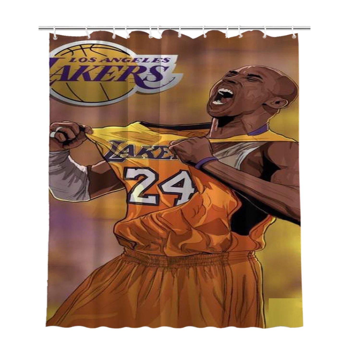 Painting Digital Kobe Bryant Bathroom Shower Curtain Fabric Waterproof | 66 X 72 Inch