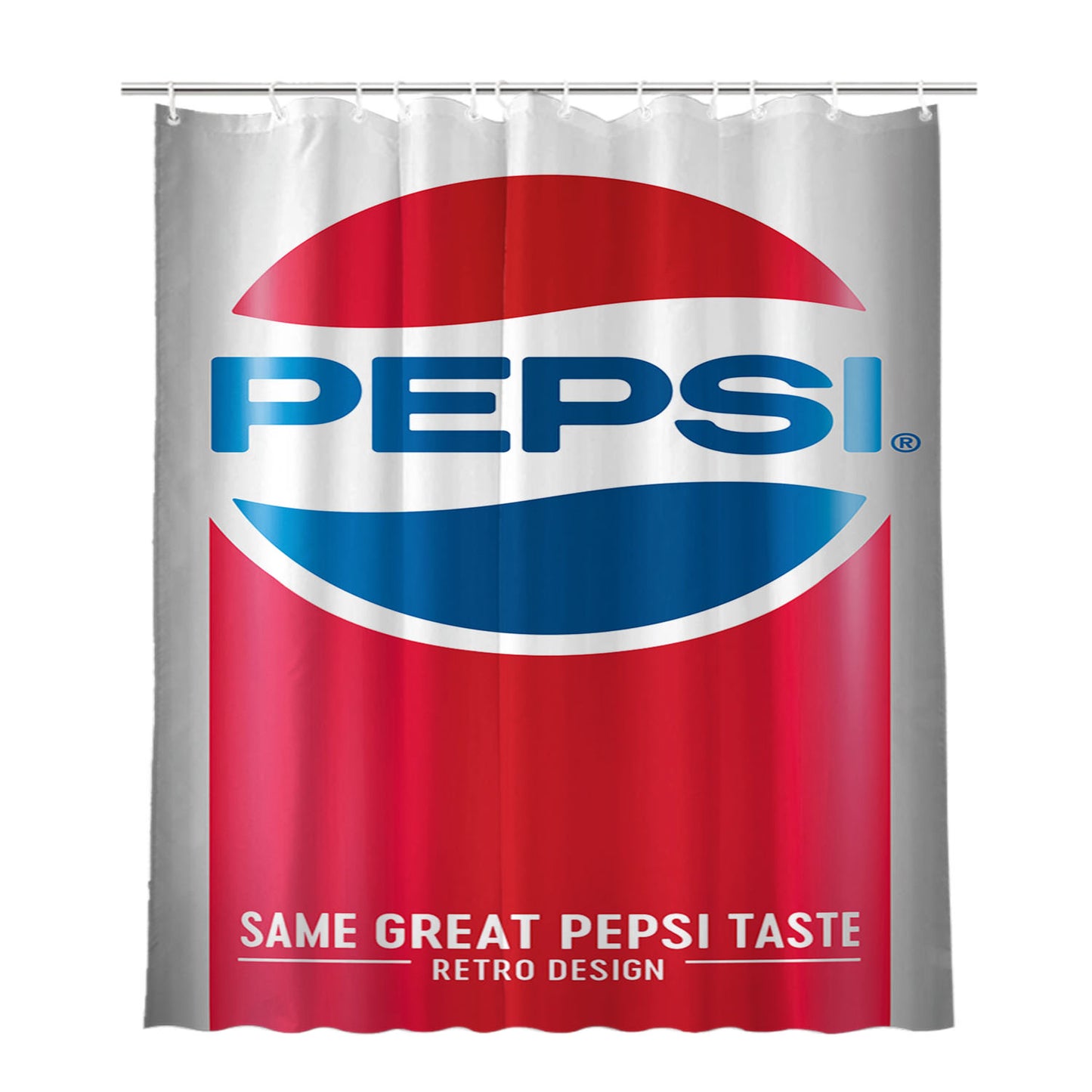 Pepsi Can Retro Classic Design Bathroom Shower Curtain Fabric Waterproof | 66 X 72 Inch