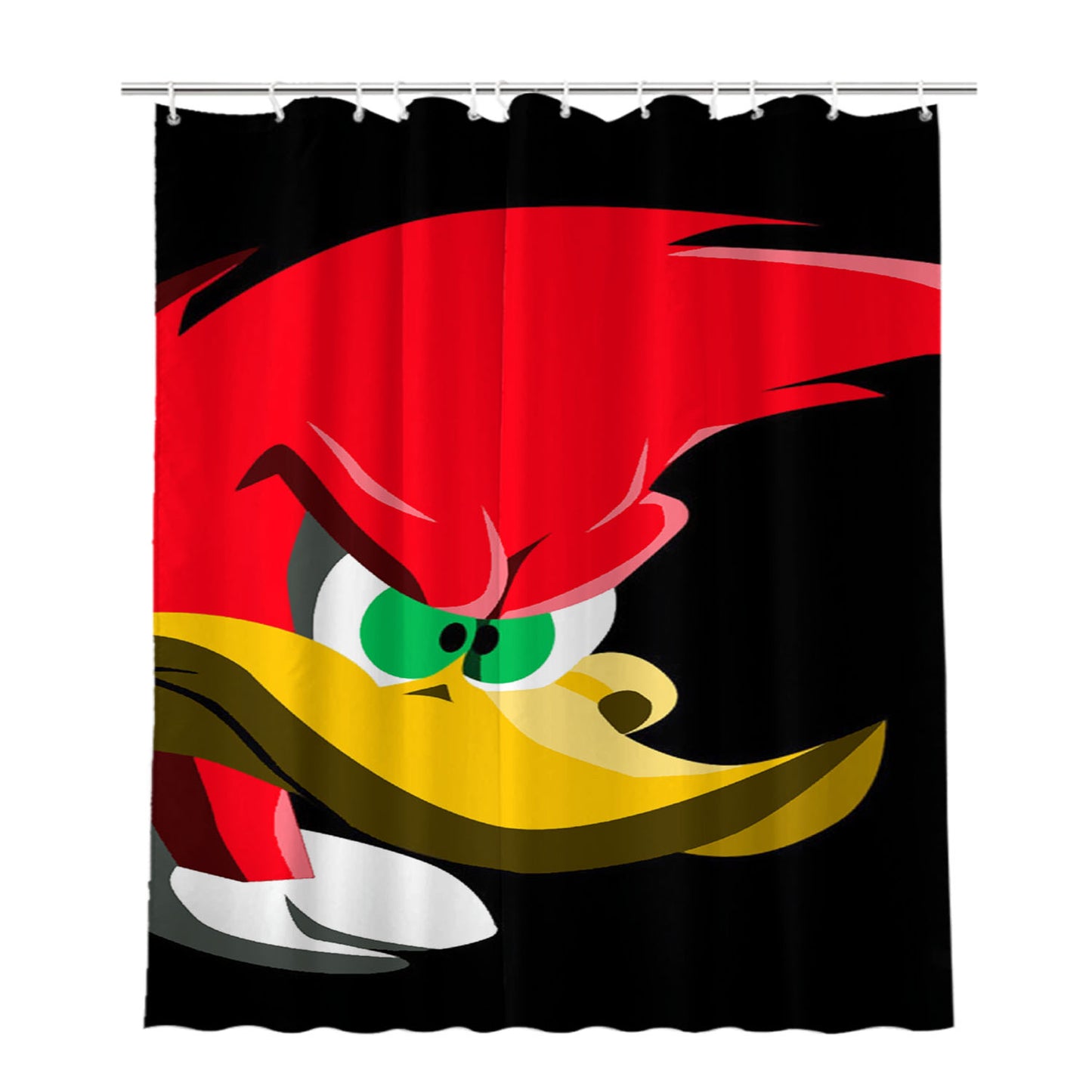 Woody Woodpecker Childhood Cartoon Fanart Bathroom Shower Curtain Fabric Waterproof | 66 X 72 Inch