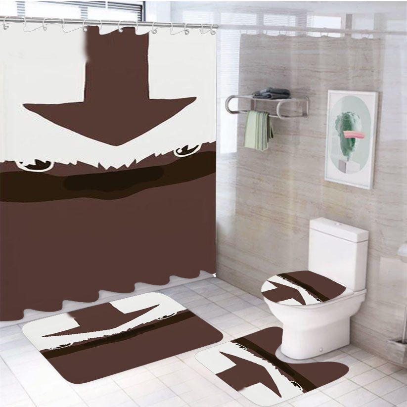 Appa The Last Airbender 4Pcs Bathroom Set Shower Curtain