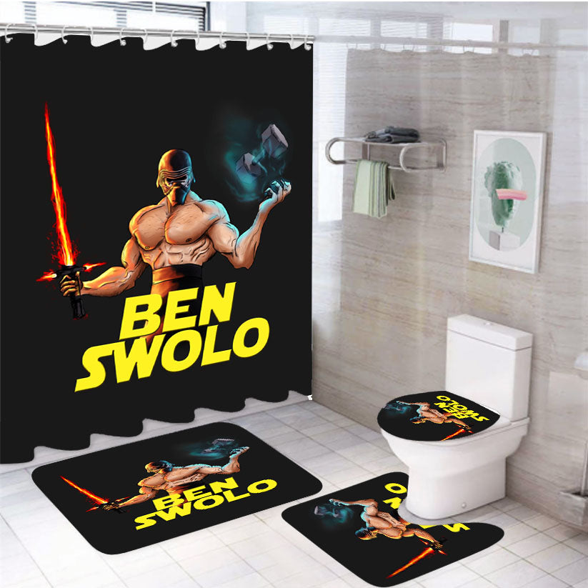 Ben Swolo Star Wars 4Pcs Bathroom Set Shower Curtain
