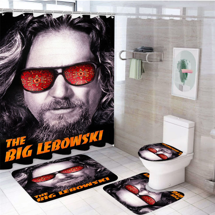 Big Lebowski Dude 4Pcs Bathroom Set Shower Curtain