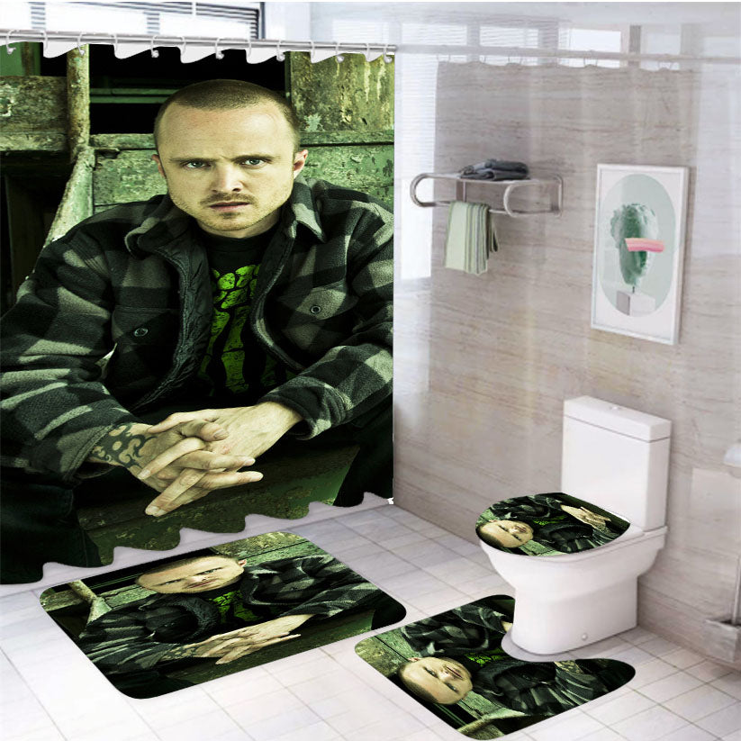 Breaking Bad Pinkman 4Pcs Bathroom Set Shower Curtain