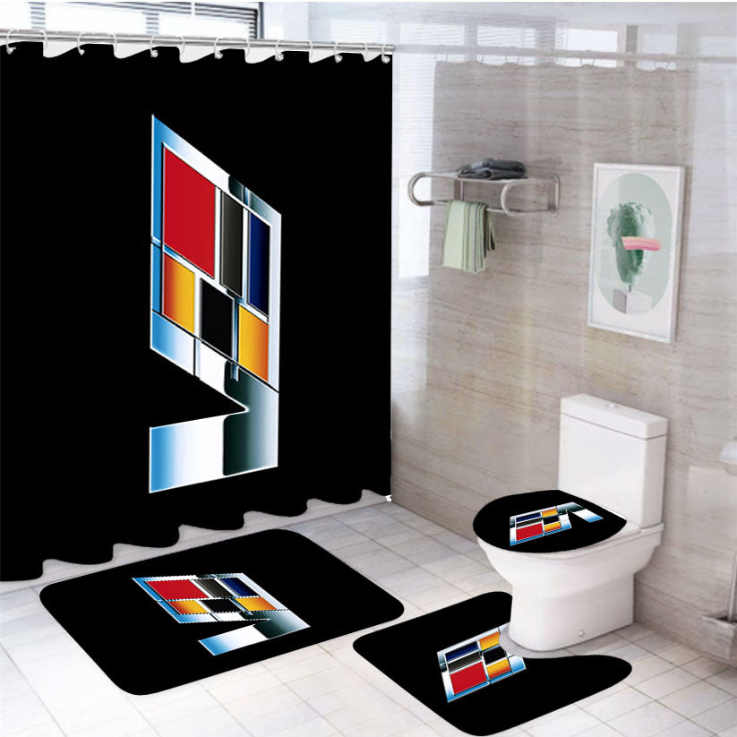 Cadillac Cts V Series 4Pcs Bathroom Set Shower Curtain
