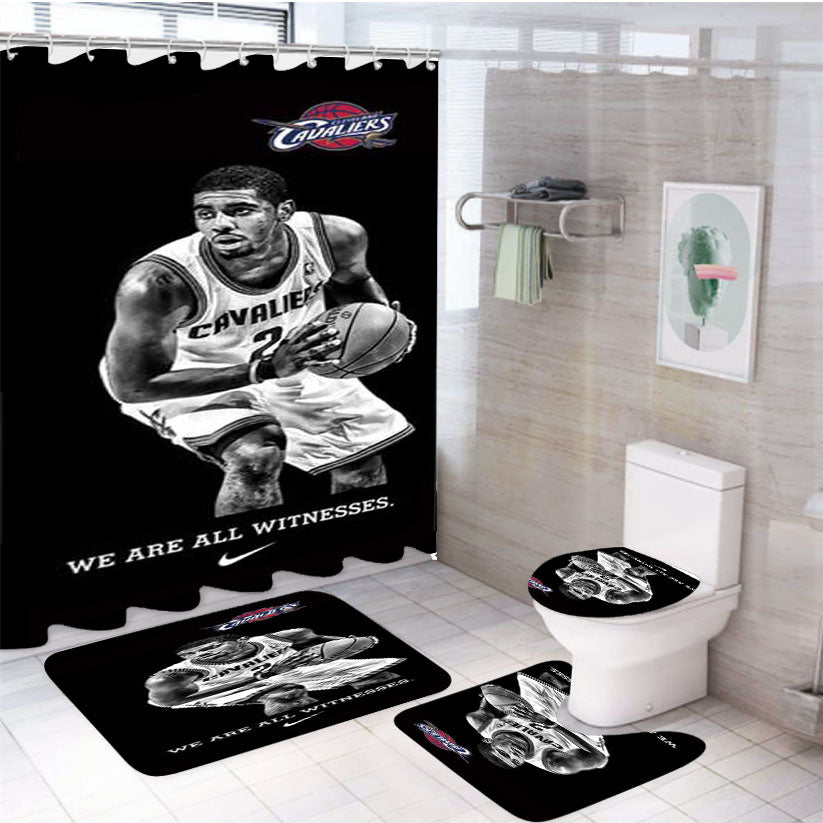Cleveland Cavaliers Kyrie Irving 4Pcs Bathroom Set Shower Curtain