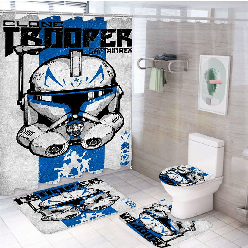 Clone Trooper Star Wars 4Pcs Bathroom Set Shower Curtain