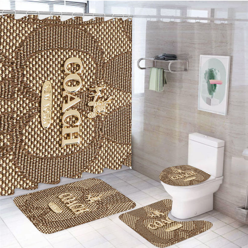 Coach Wallet 2 4Pcs Bathroom Set Shower Curtain