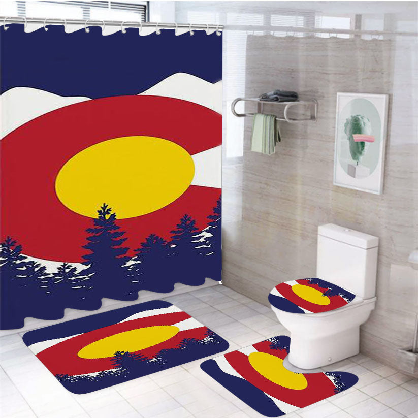 Colorado 4Pcs Bathroom Set Shower Curtain