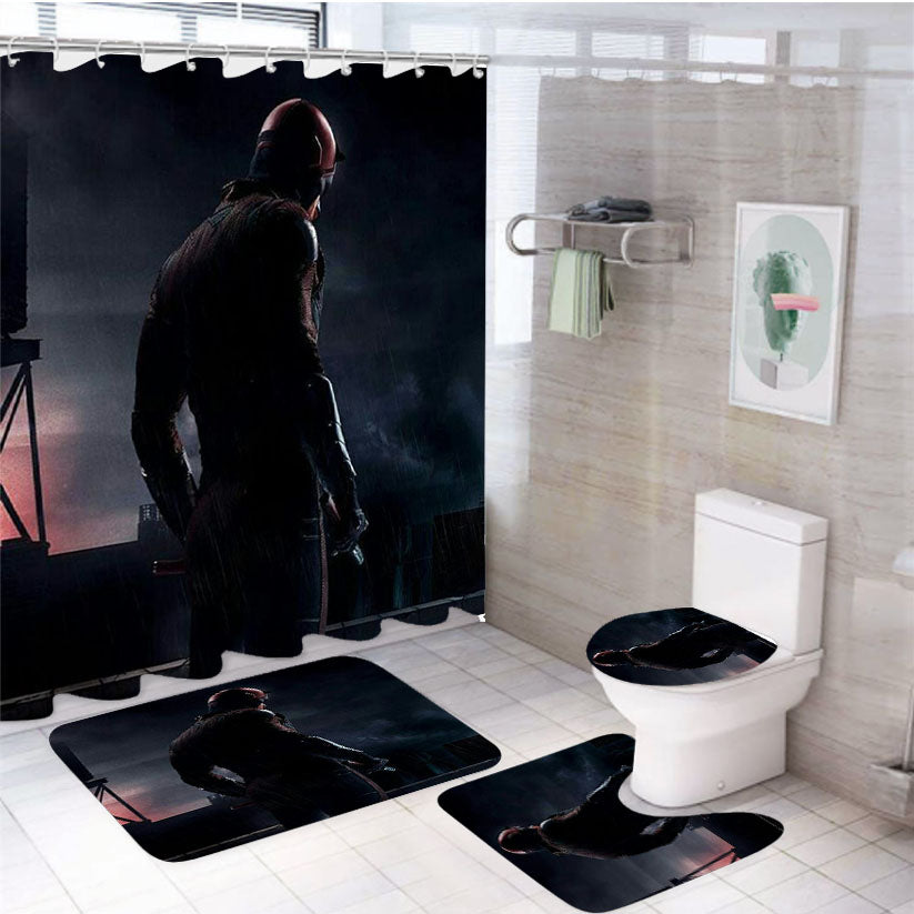 Daredevil Marvel Comics 4Pcs Bathroom Set Shower Curtain