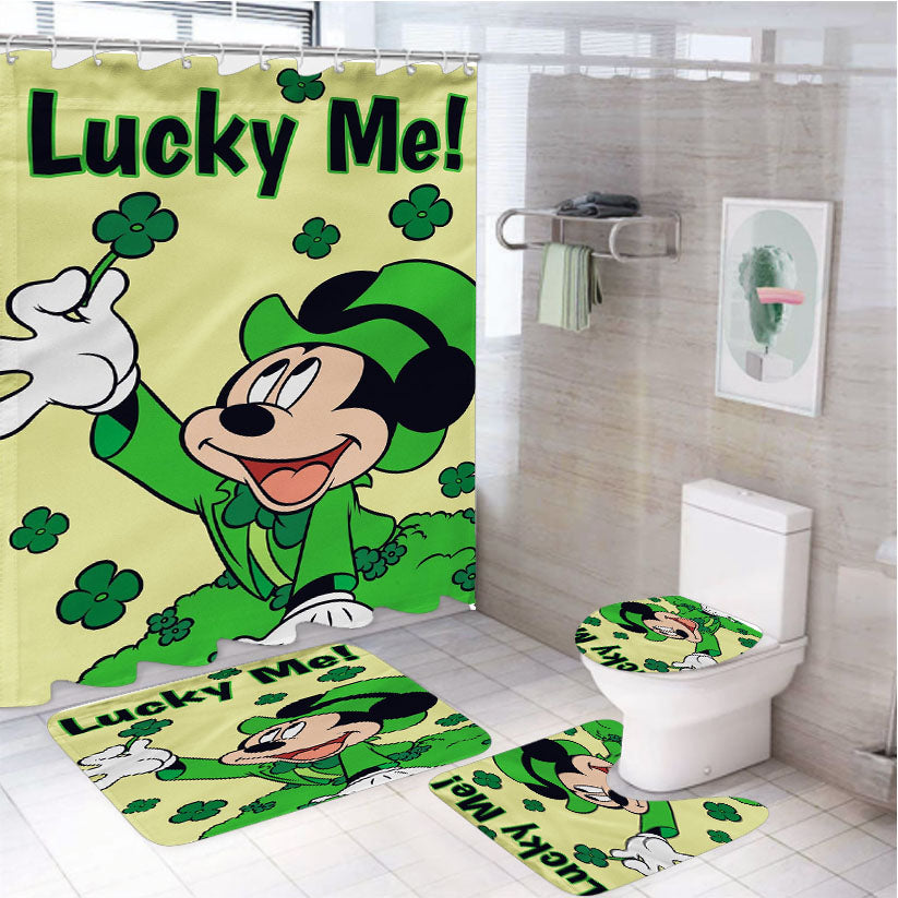 Disney Mickey Mouse St 4Pcs Bathroom Set Shower Curtain