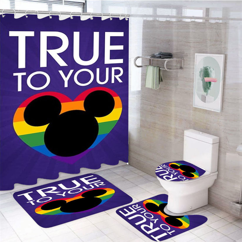 Disney True To Your Heart 4Pcs Bathroom Set Shower Curtain