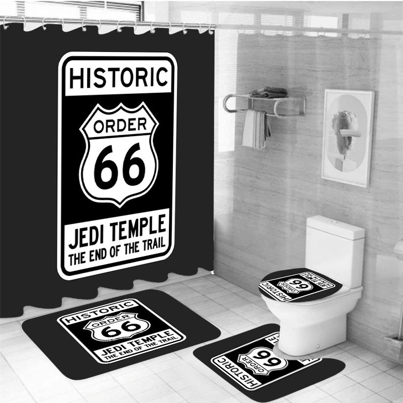End Of The Trail Star Wars 4Pcs Bathroom Set Shower Curtain
