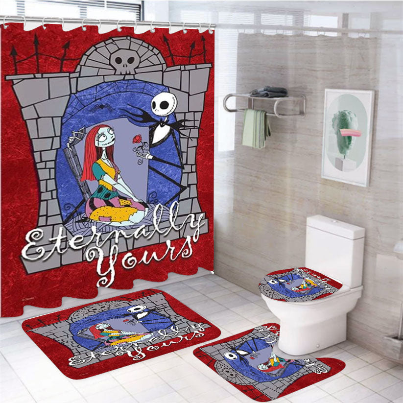 Eternally Yours Rose Ceremony 4Pcs Bathroom Set Shower Curtain