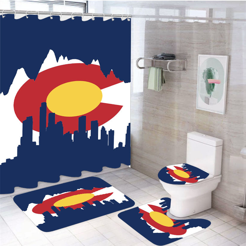 Flag Of Colorado 4Pcs Bathroom Set Shower Curtain