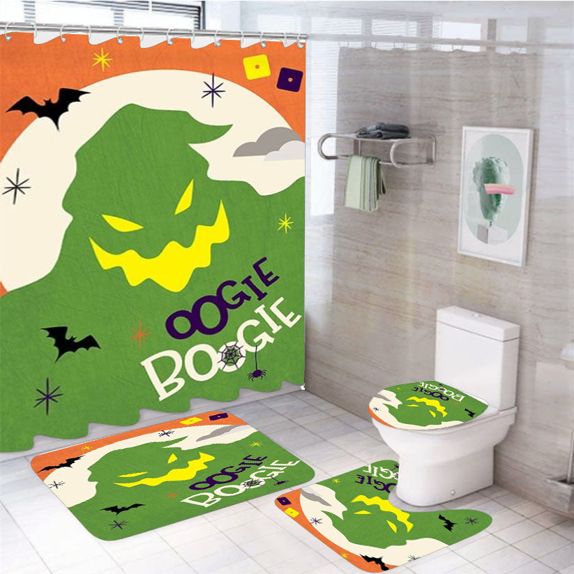 Halloween Oogie Boogie 4Pcs Bathroom Set Shower Curtain