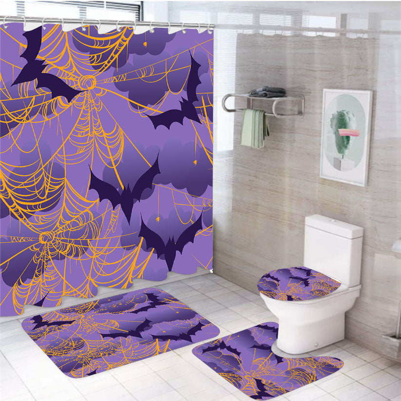 Halloween Pattern 04 4Pcs Bathroom Set Shower Curtain