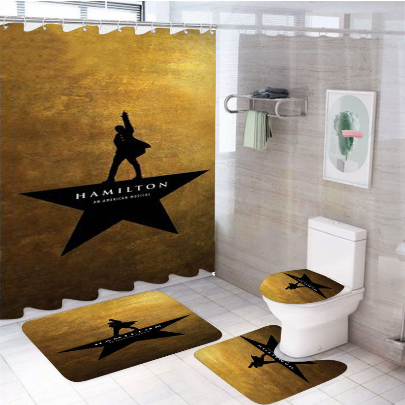 Hamilton 4Pcs Bathroom Set Shower Curtain
