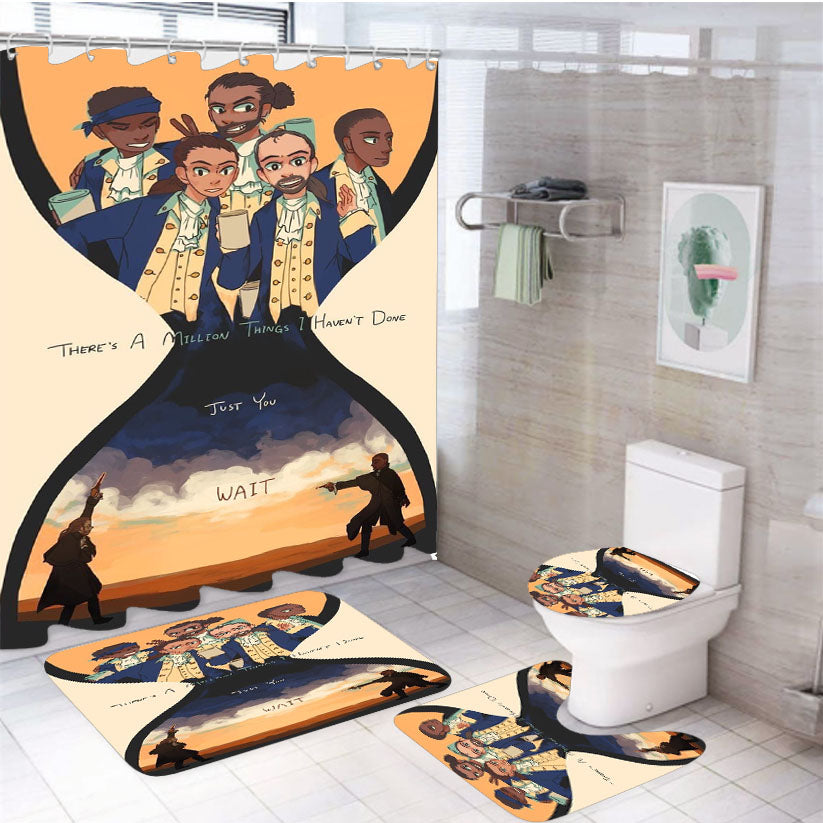 Hamilton Musical Theres A Million Thing I Haven'T Done 4Pcs Bathroom Set Shower Curtain