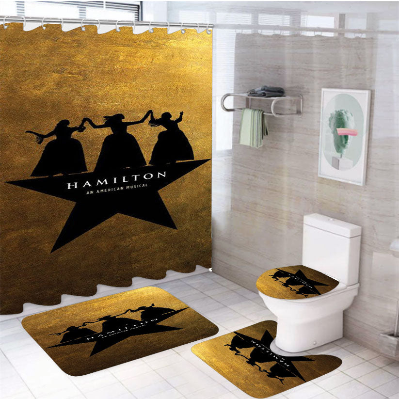 Hamilton Schuyler Sisters Musical 4Pcs Bathroom Set Shower Curtain