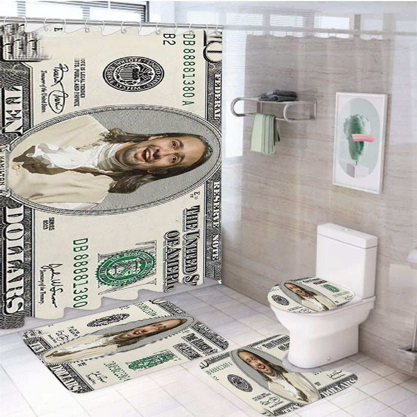Hamilton The Ten Dollar Founding Father 4Pcs Bathroom Set Shower Curtain