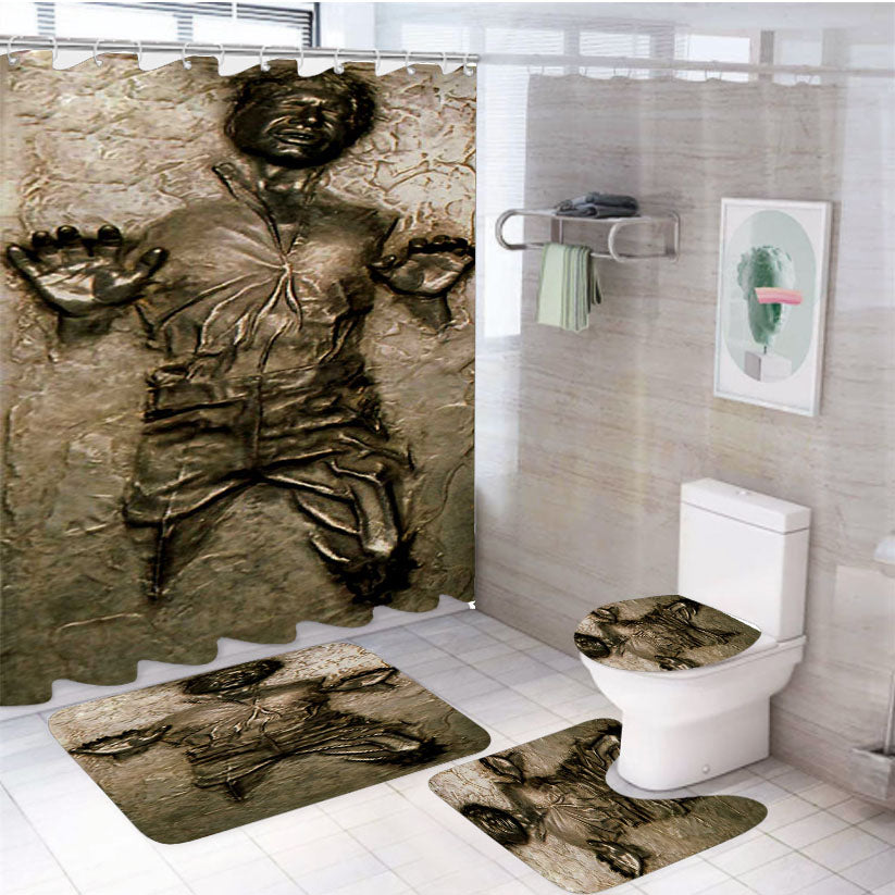 Han Solo In Carbonite Star Wars 4Pcs Bathroom Set Shower Curtain