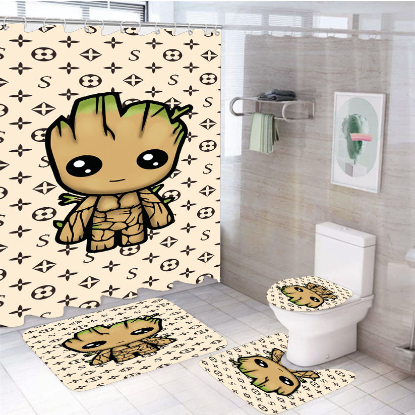 I Am Groot Supreme 4Pcs Bathroom Set Shower Curtain