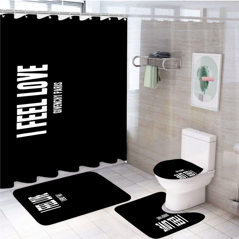 I Feel Love Givenchy Paris Wallet 4Pcs Bathroom Set Shower Curtain
