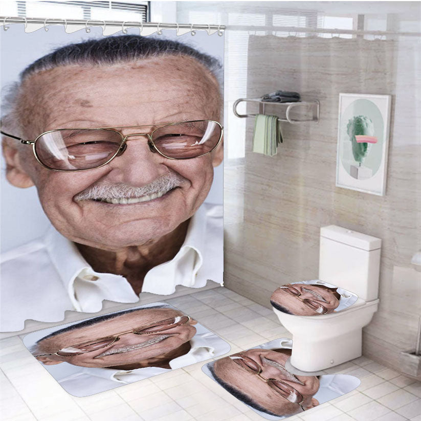 In Memoriam Stan Lee Marvel 4Pcs Bathroom Set Shower Curtain