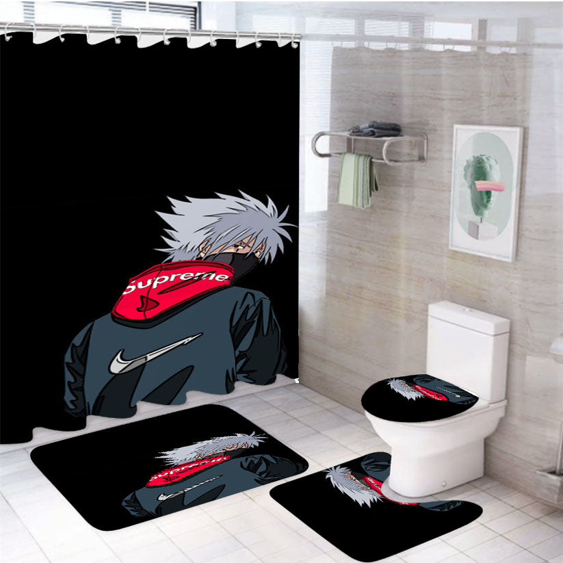 Kakashi Supreme 4Pcs Bathroom Set Shower Curtain