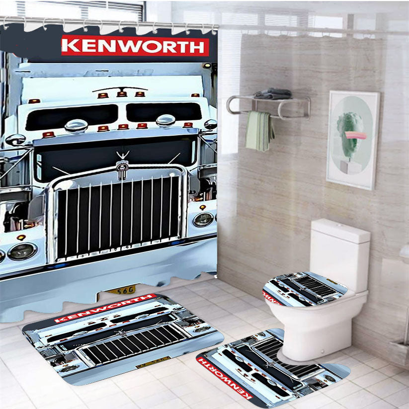 Kenworth Truck Logo 4Pcs Bathroom Set Shower Curtain