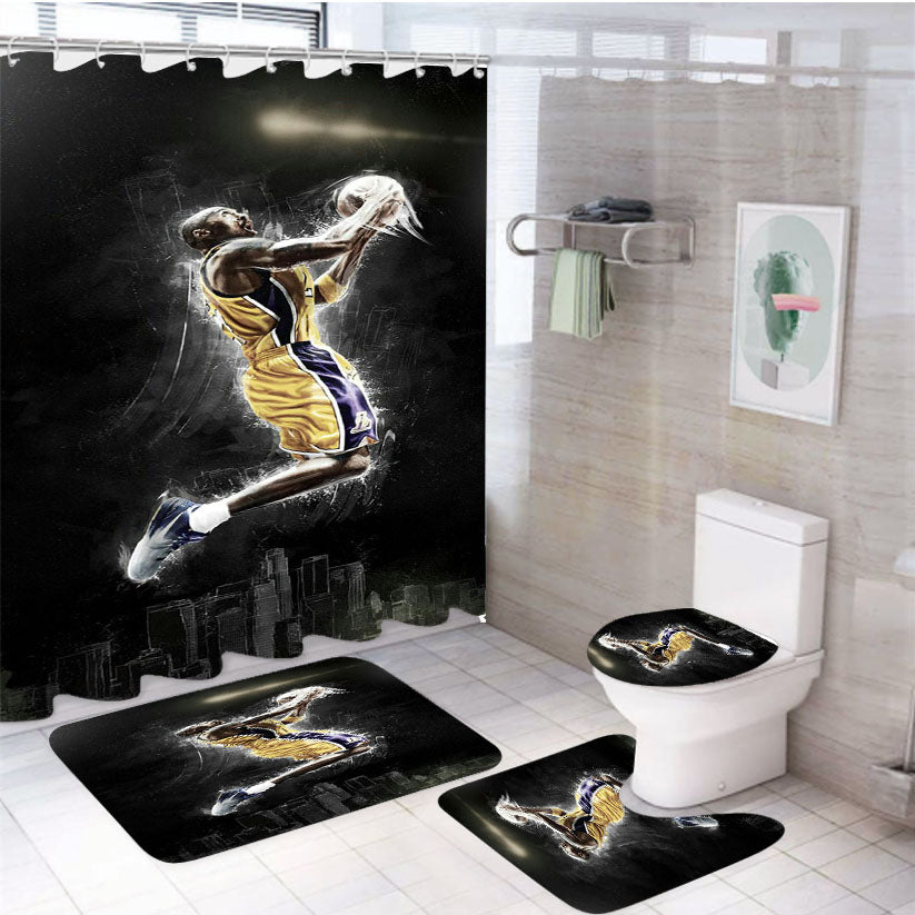 Kobe Bryant 3D 4Pcs Bathroom Set Shower Curtain