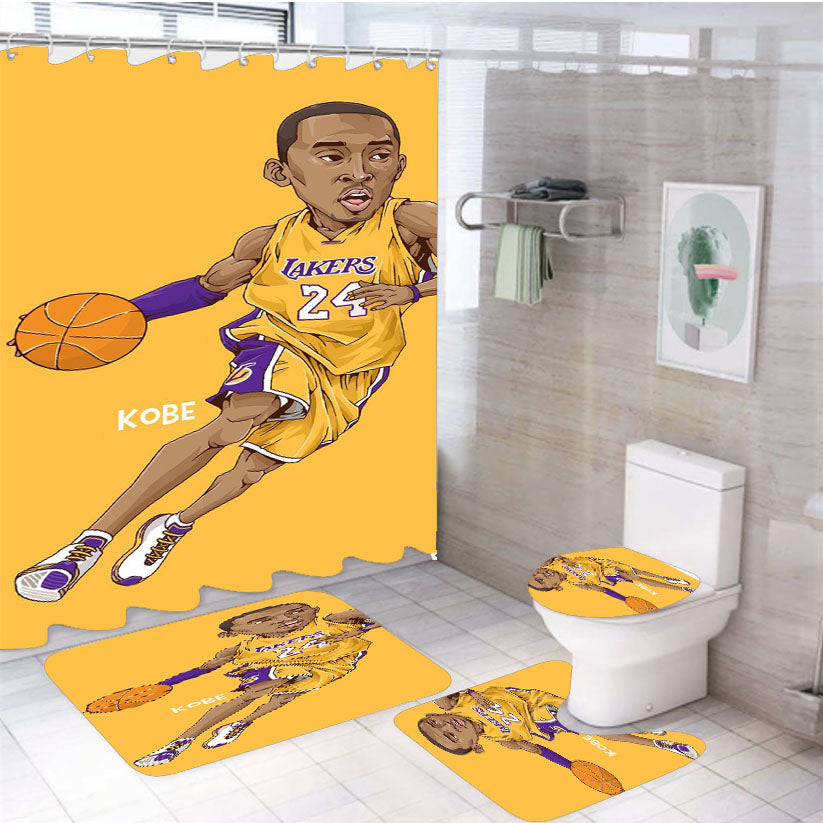 Kobe Bryant Art 4Pcs Bathroom Set Shower Curtain