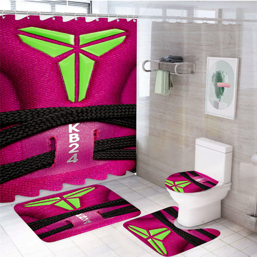 Kobe Bryant Nike Shoes 4Pcs Bathroom Set Shower Curtain