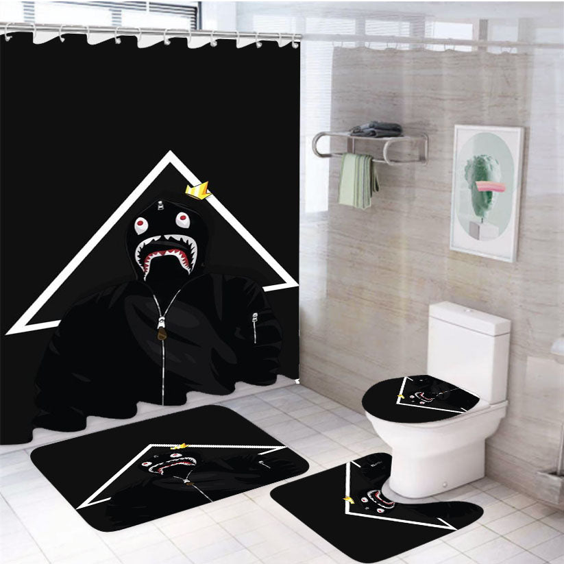 Maddyblakeee Stussy Wallpaper 4Pcs Bathroom Set Shower Curtain