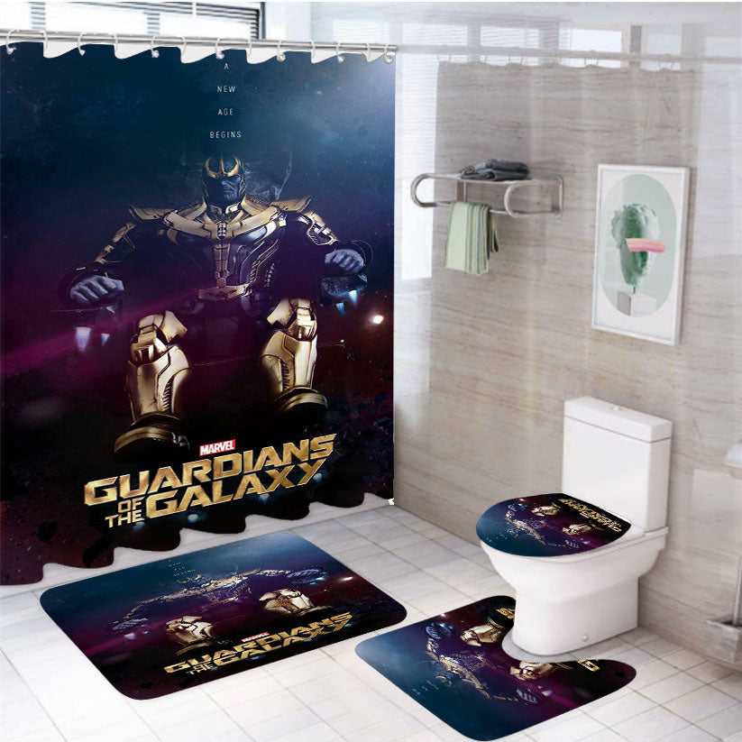 Marvel Guardian Of The Galaxy Coming Soon 4Pcs Bathroom Set Shower Curtain