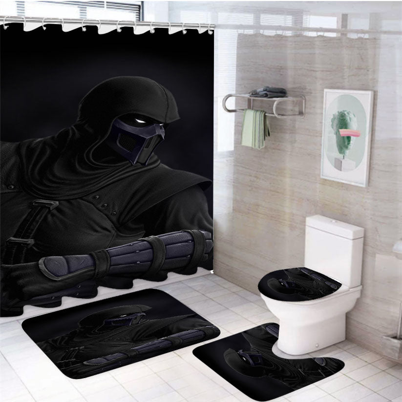 Mortal Kombat Noob Saibot 4Pcs Bathroom Set Shower Curtain