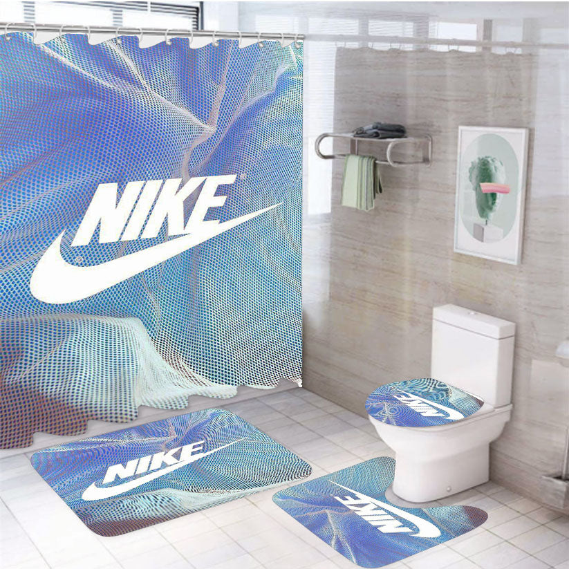 Nike Dry Fit 4Pcs Bathroom Set Shower Curtain